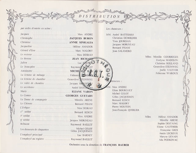 Les programmes de Théatre de l\
